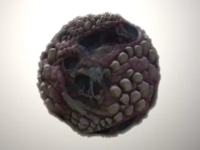 Material Skin Monster 5 Seamless PBR Texture Texture