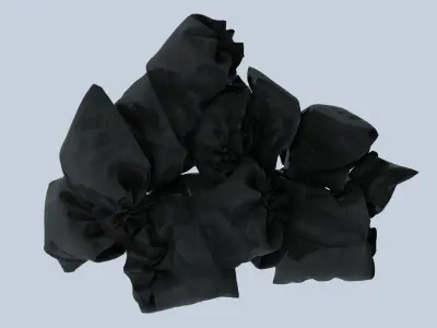 Textured Garbage Bags 3 3D model