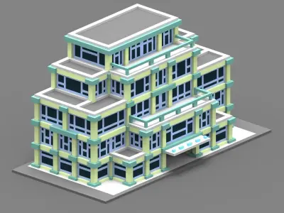 House Voxel - 29 Low-poly 3D model