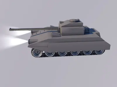 Tank model with light 3D model