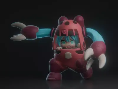 Hatsune Miku Zgok 3D print model