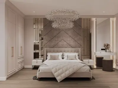 Bedroom design Interior style Neoclassical 3D model