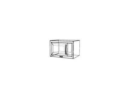 Microwave silver oven 3D model