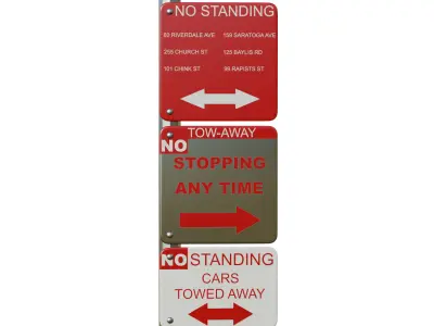 Traffic Sign 01 Low-poly 3D model