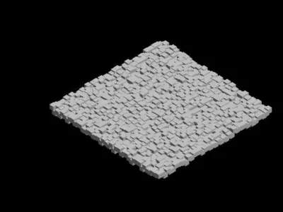 block surface  3D model