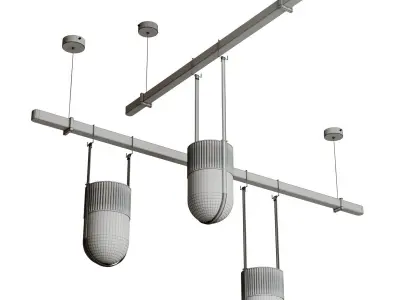 Dario Chandelier three shades 3D model