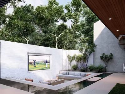 3D Exterior Scene 3D model design garden and landscape 3D model 26