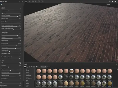 Wood Floor - Parquet Low-poly 3D model