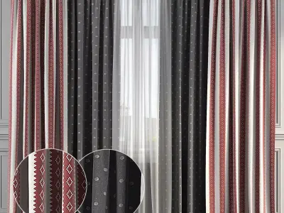 Curtain Set 133 3D model