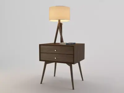 Bedside Tri Stand Lamp  Free 3D model