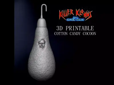 3D PRINTABLE COTTON CANDY COCOON - EXPOSED FACE - KILLER KLOWNS 3D print model