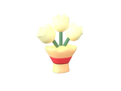 Flower Bouquet Icon v1 001 Low-poly 3D model