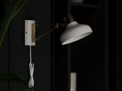 Berkeley White and Brass Plug-In 3D model