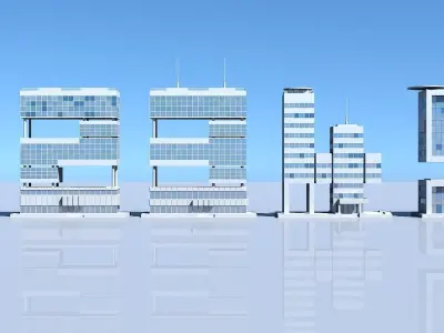 Numbers Skyscrapers 3D model