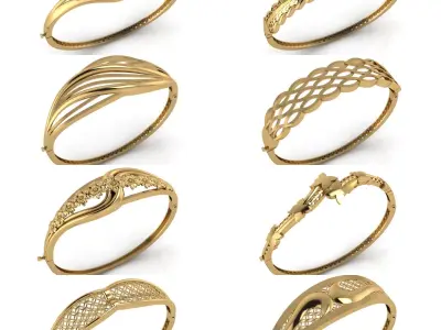 57 Models Women Bracelets Womens Bracelet Plain Models  3DM STL 3D Model Pack