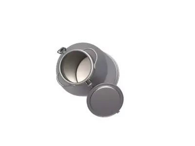 Aluminum Milk Bucket 3D model