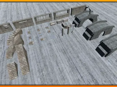 Mini-Pack 1 pieces of wood Free low-poly 3D model