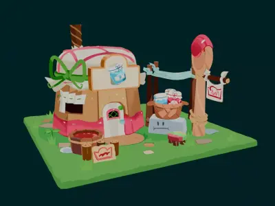 Cookie House - Unlit 3D model