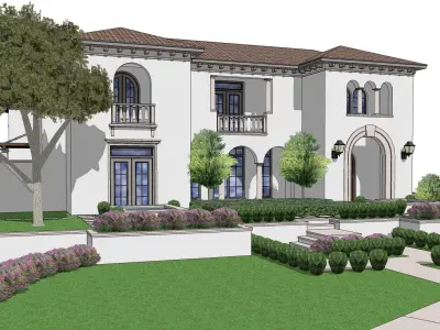 Nobility-History-Castle-Villa-032 architectural house 3D model