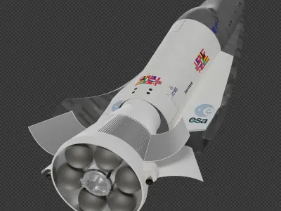 ESA Hermes spaceplane 3D model
