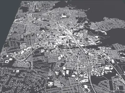 Cityscape Stamford Connecticut United States 3D model