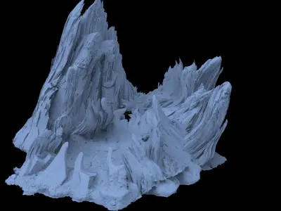 Crater Rock Cliff 2  3D model