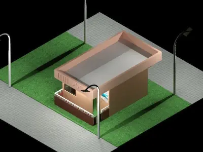 house street lamp 3D model