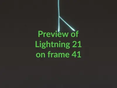 Animated Lightning v21 Low-poly 3D model