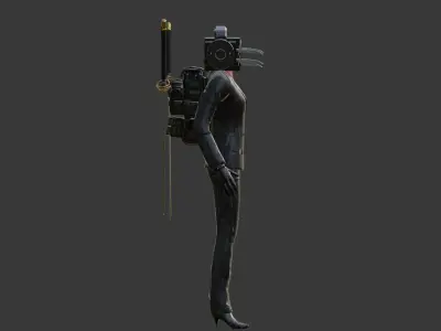 speaker woman upgraded 3D model