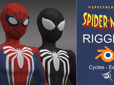Spectacular Spider - Man Advanced Suit Package Low-poly 3D model