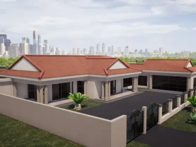 Four Bedroom Single Story  3D model