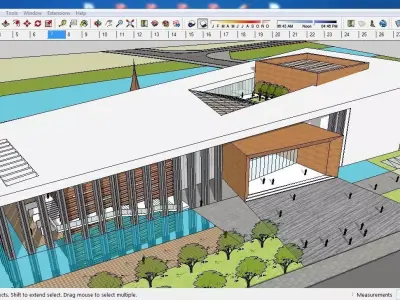 Sketchup Cultral Center E10 3D model