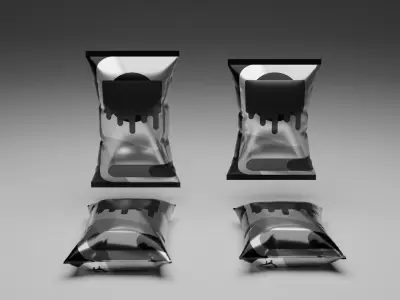 Chips Packet Pack Low-poly 3D model