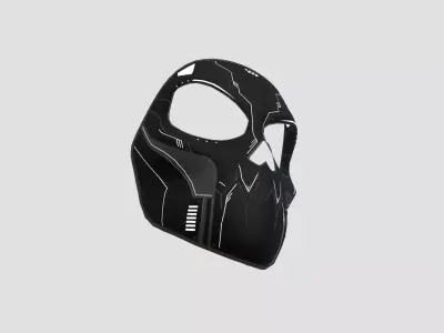 Scifi Skull Mask A10 - Fantasy Character Design Low-poly 3D model