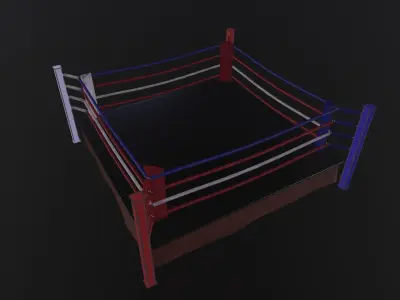 Boxing Ring 3D Model Low-poly 3D model