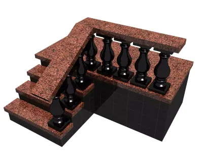 Steps from granite  Free 3D model