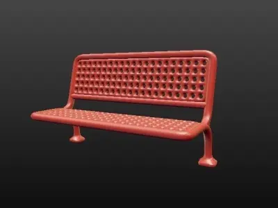 Modern outdoor bench for architecture-props 3D print model