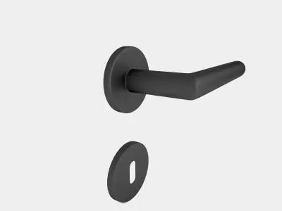 Round door handle 3D model