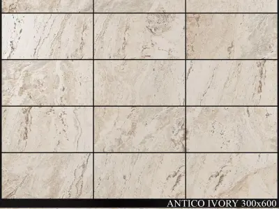 Yurtbay Seramik Antico Ivory 300x600 3D model
