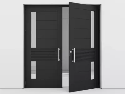 Aluminium door 152 3D model