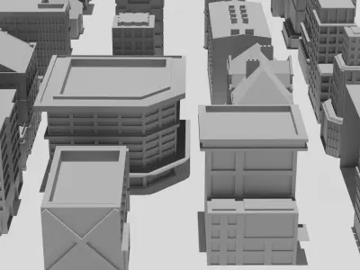 City Building Kitbash Pack 3D model buy