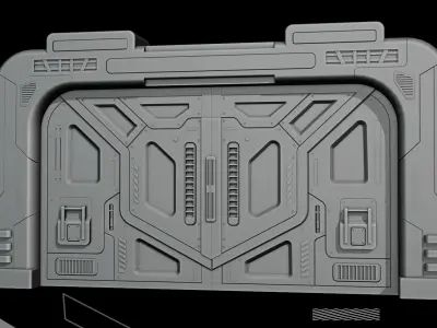 07 scifi door kitbash high detail 3dmodels 3D model