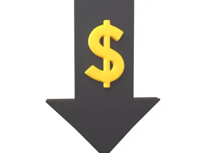 Price Down Symbol V1 001 Low-poly 3D model