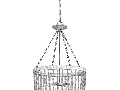  Bergamo 4 Light Pendant Low-poly 3D model