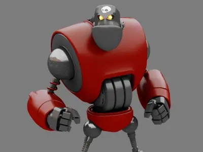 Crazy Frog Robot  rigged character 3D model
