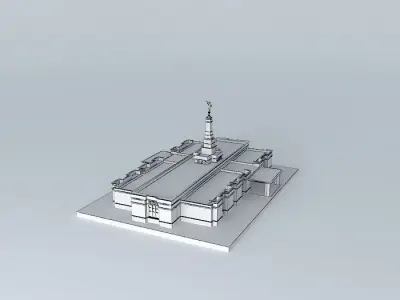 LDS. Templo Mormon, Aba Nigeria  121 st. operating Temple, Free 3D model