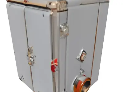 Industrial Electrical Control Box Low-poly 3D model