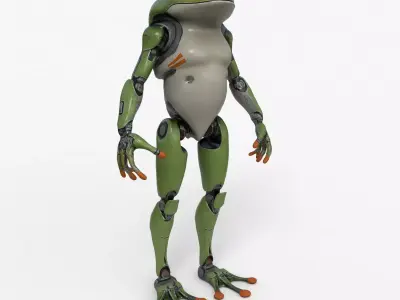 Frog Robot Low-poly 3D model