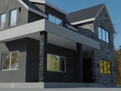 Standard Big House 01 Low-poly 3D model