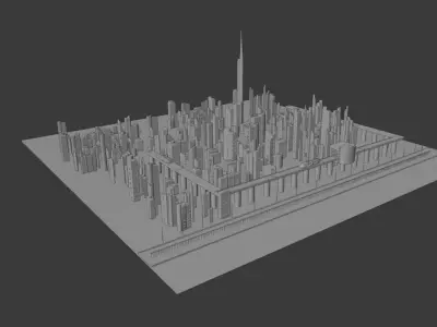 3D Liberty city Free low-poly 3D model